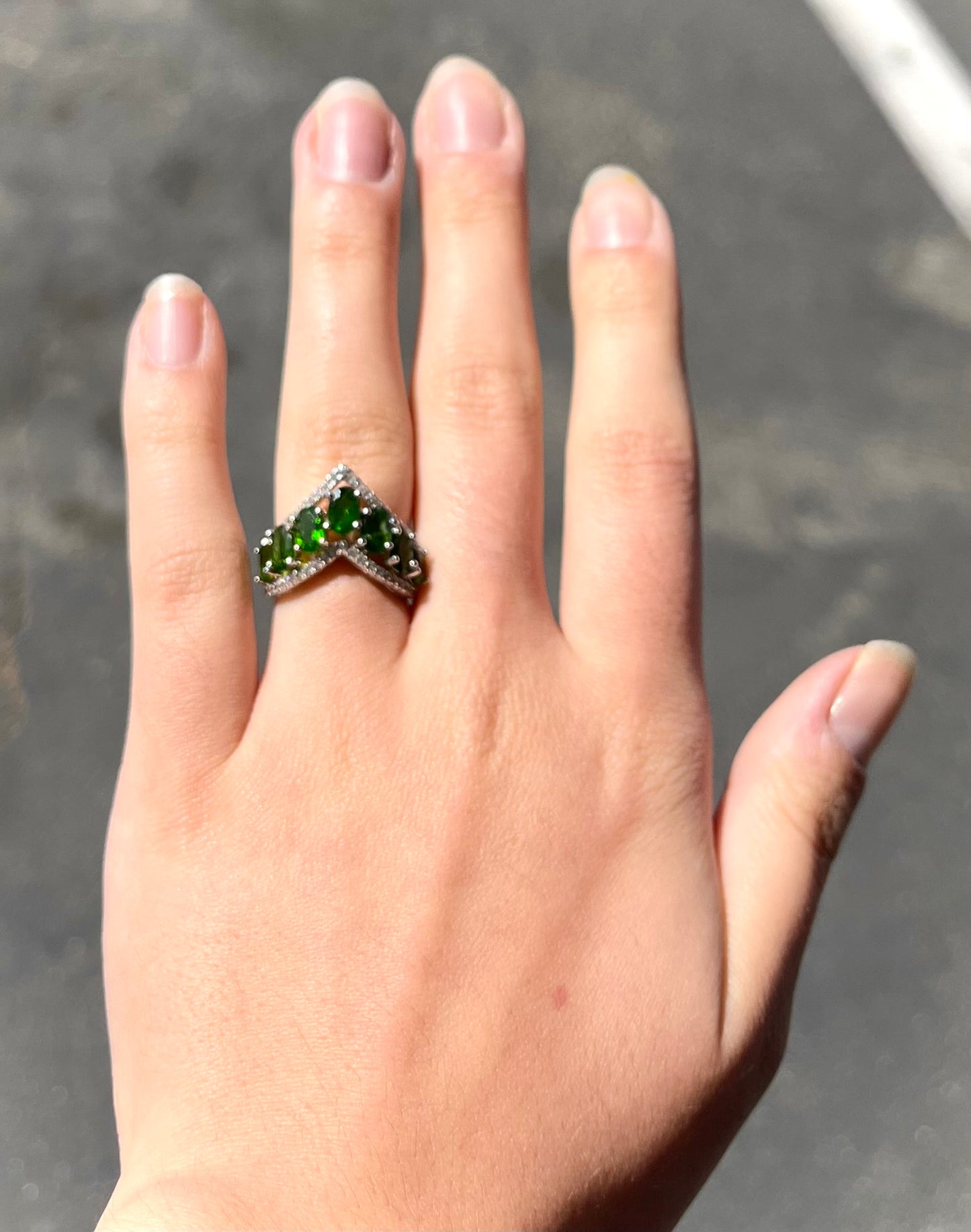 Chrome Diopside Ring | Sterling Silver