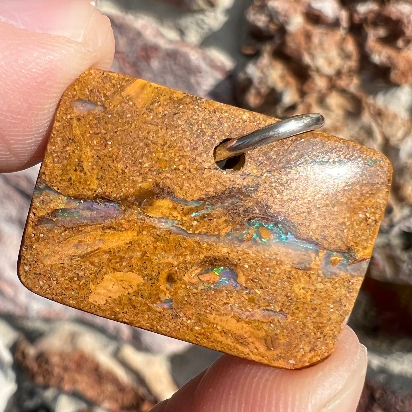 Pipe Boulder Opal Pendant #28