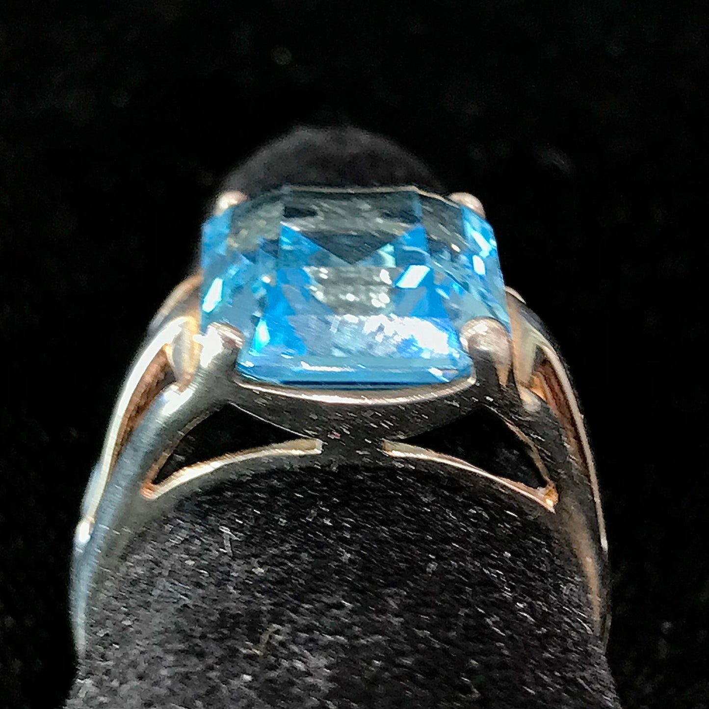 Emerald Cut Topaz Ring | Sterling Silver