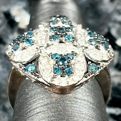 Diamond Quatrefoil Ring | Sterling Silver