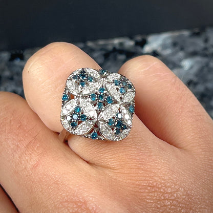 Diamond Quatrefoil Ring | Sterling Silver