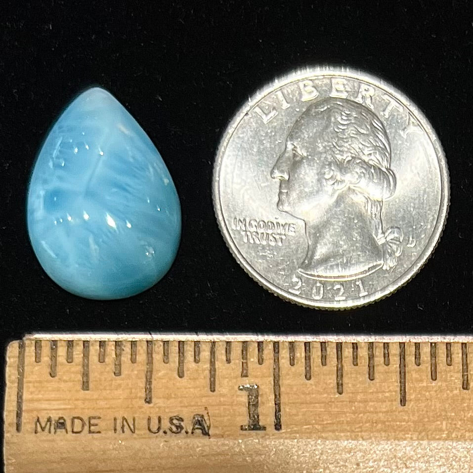 16.74ct Pear Shaped Larimar Cabochon | Burton's – Burton's