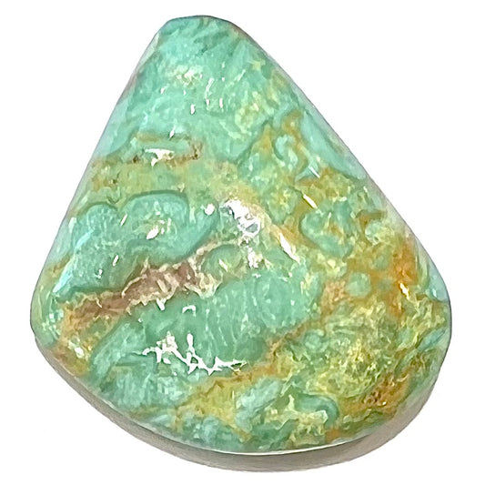 A loose green turquoise stone from Royston District, Nevada.