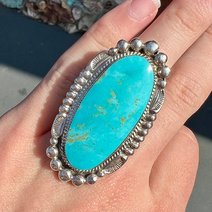 Sleeping Beauty Turquoise Ring | Sterling Silver | Estate
