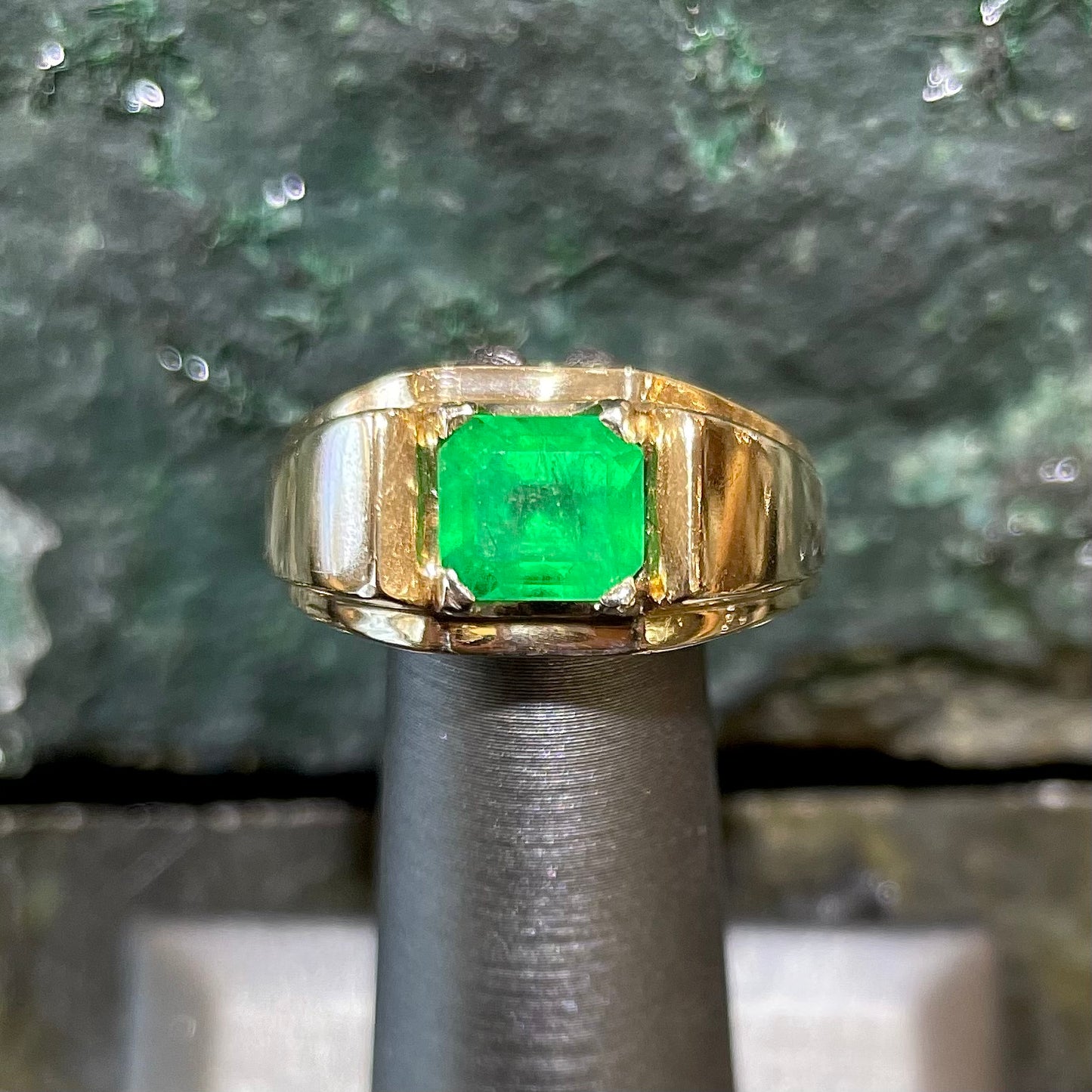 Emerald Men's Ring | 14kt