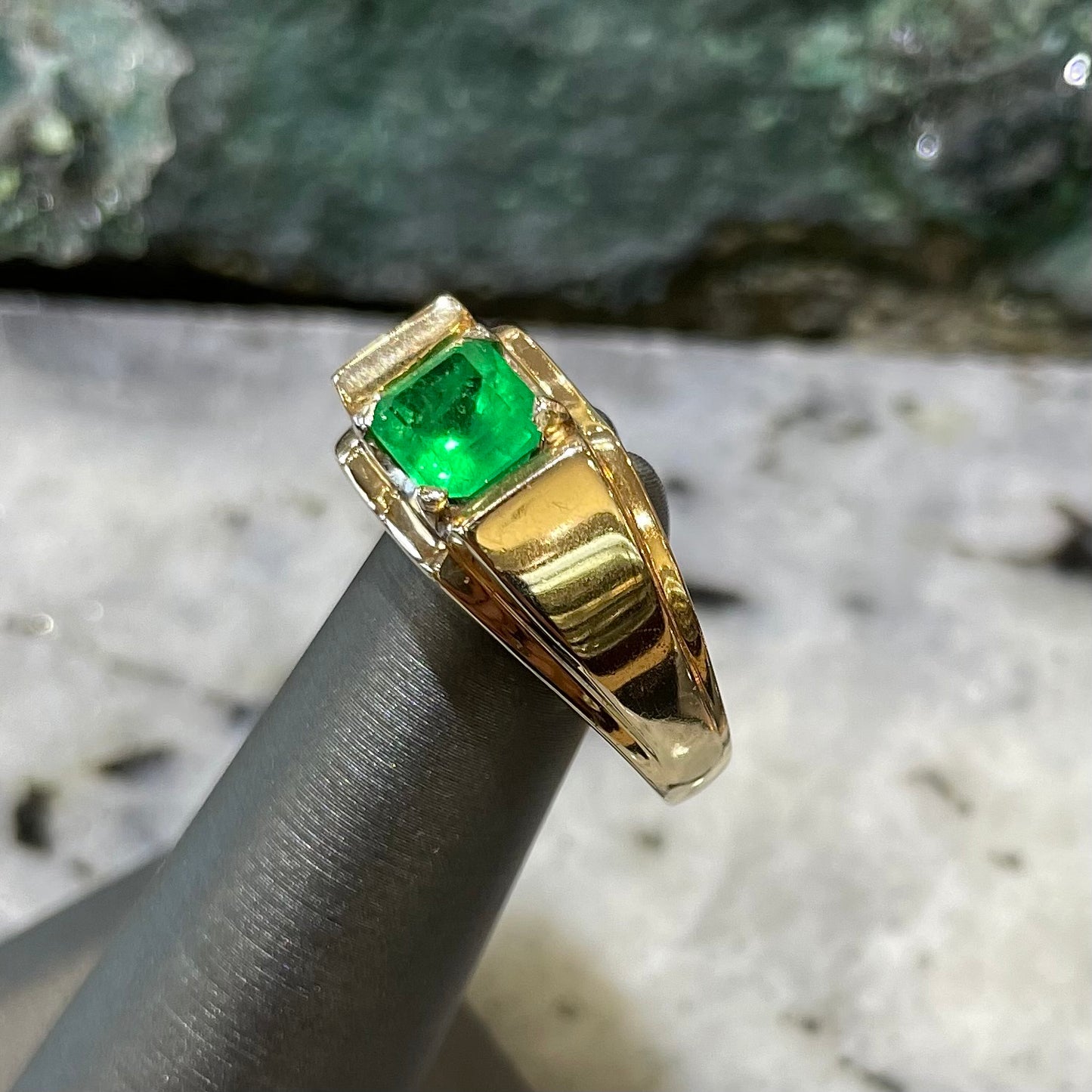 Emerald Men's Ring | 14kt