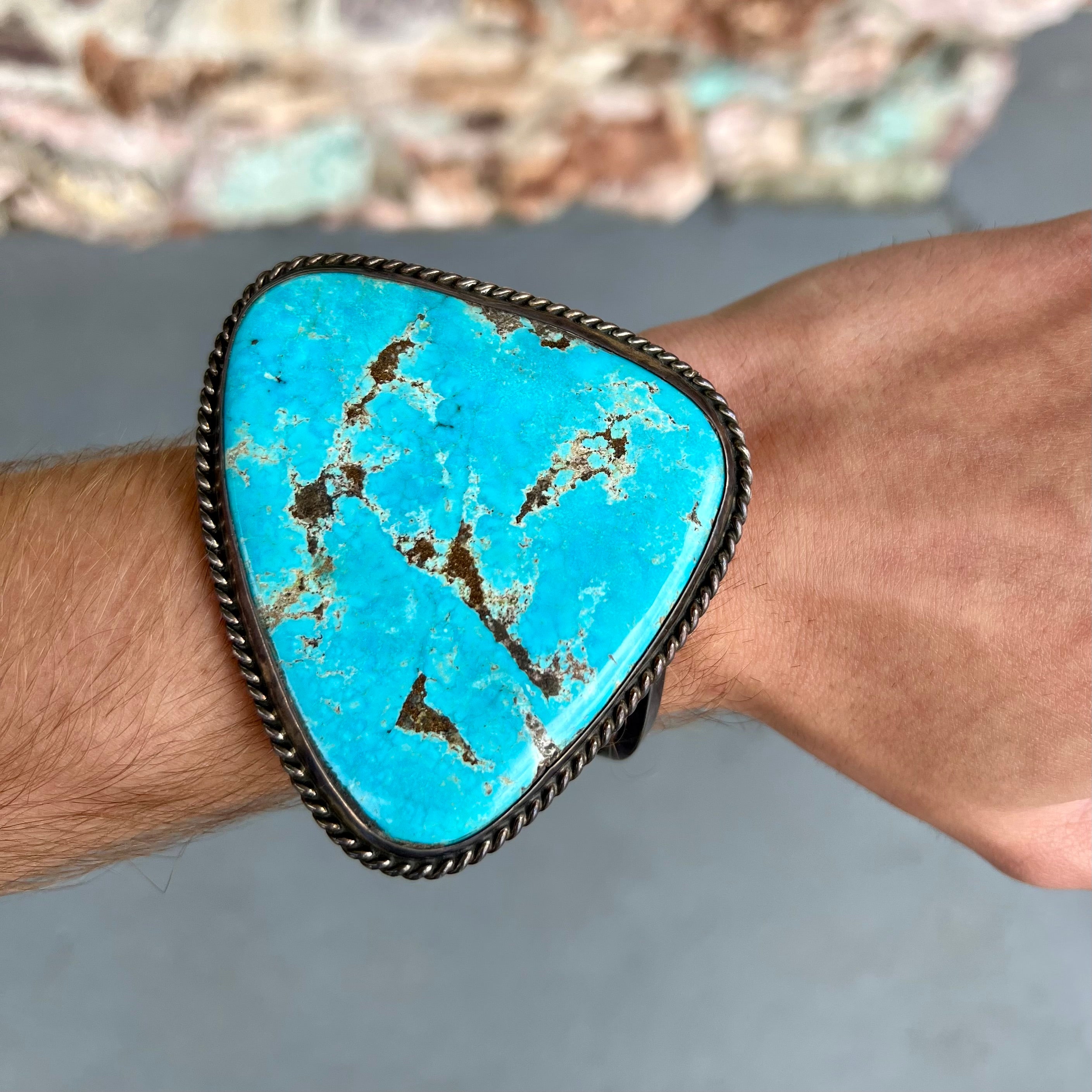 Make Men's Leather Bracelet with Turquoise Slab - Beads & Basics