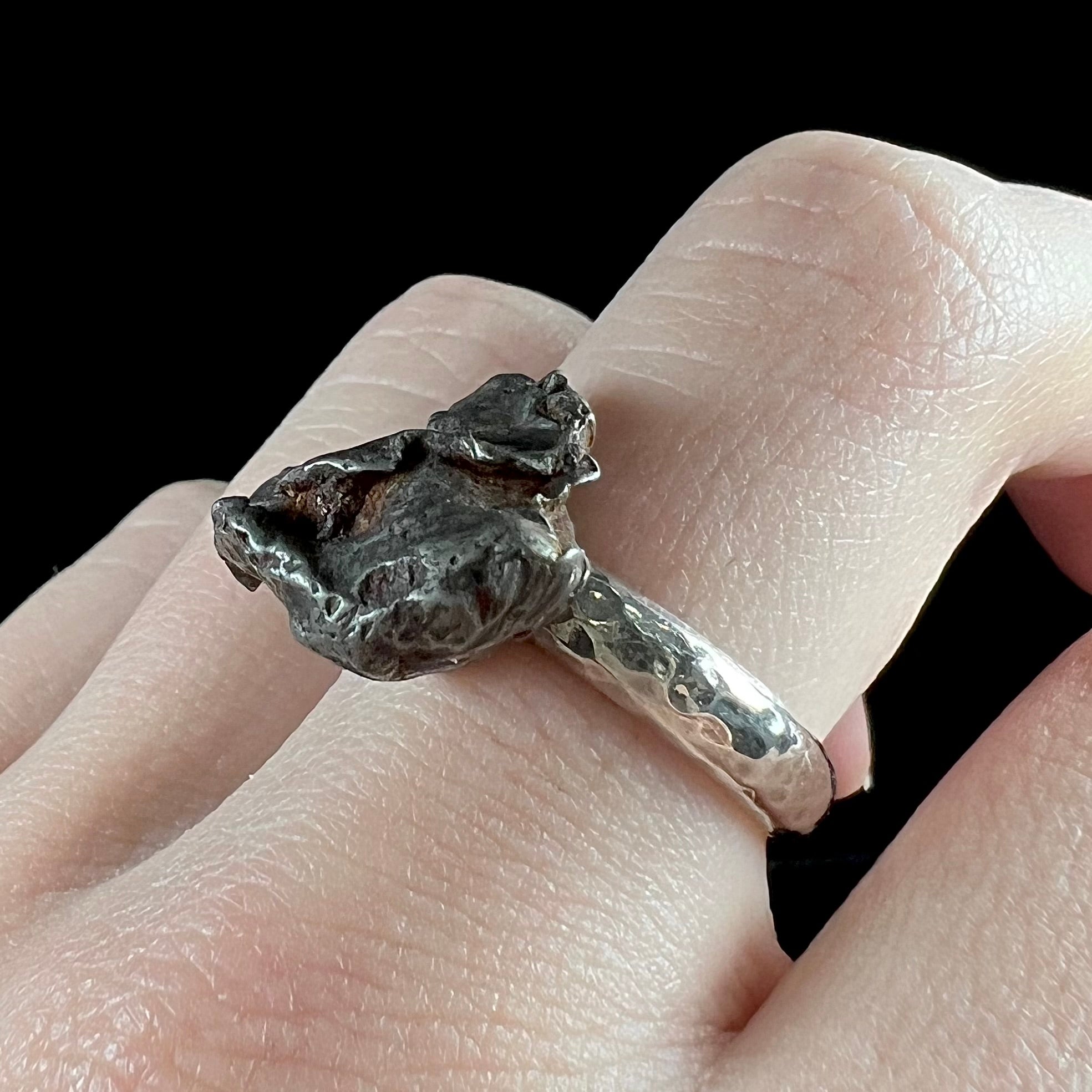 Tektite Meteorite Silver Ring - Shop stonebyray General Rings - Pinkoi
