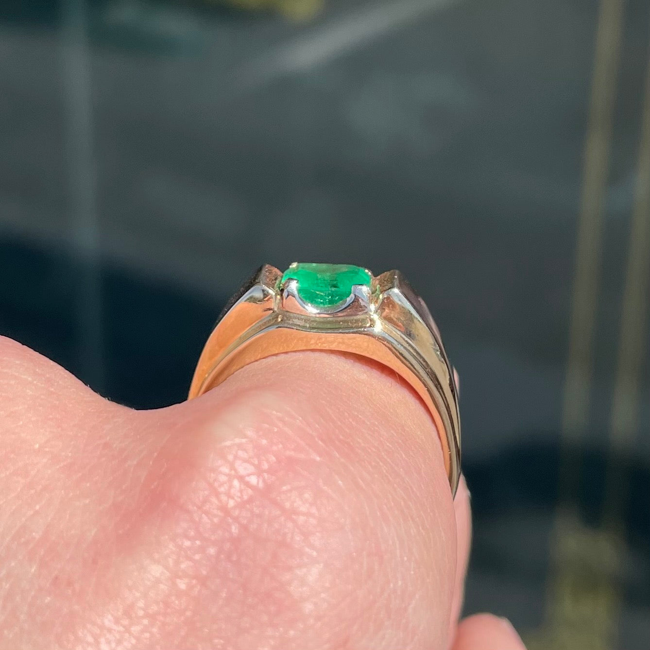 Emerald Men's Ring | 14kt