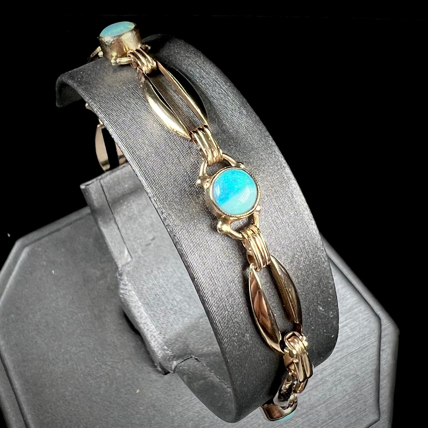 7.5" Crystal Opal Tennis Bracelet | 10kt | Estate