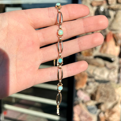 7.5" Crystal Opal Tennis Bracelet | 10kt | Estate