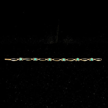 7.5" Crystal Opal Tennis Bracelet | 10kt | Estate
