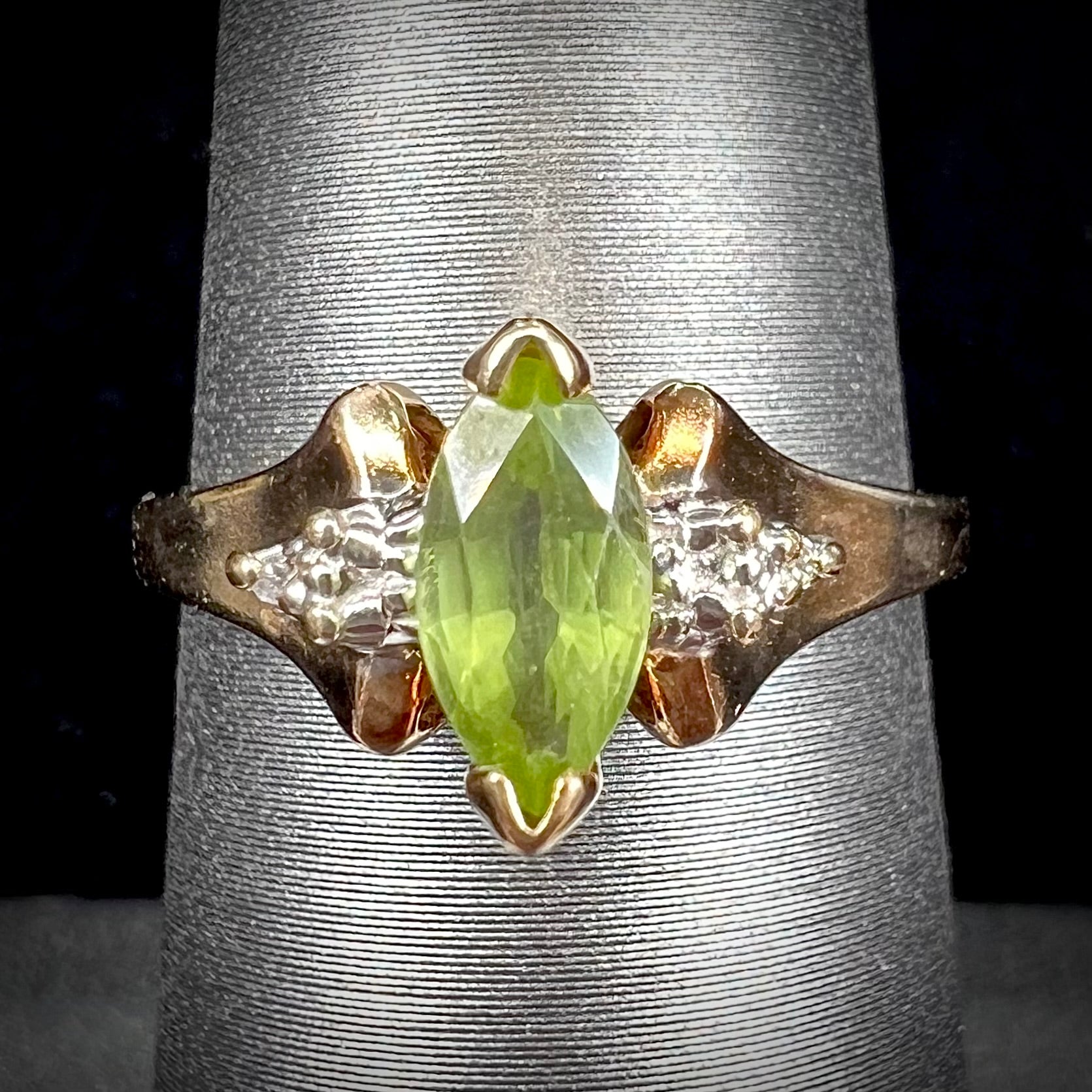 Three Stone Engagement Ring With Peridot-4257 | Jewelry by Johan - Jewelry  by Johan