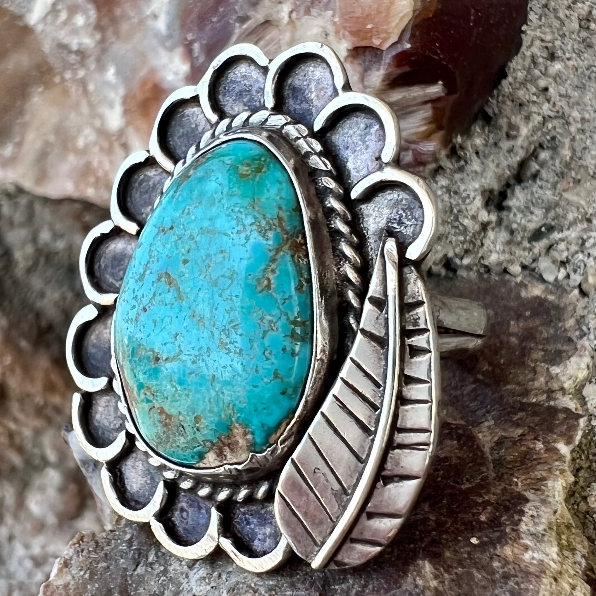Straight Shooter Slender Blue Turquoise Beth Dutton Ring | Yellowstone -  Objects of Beauty
