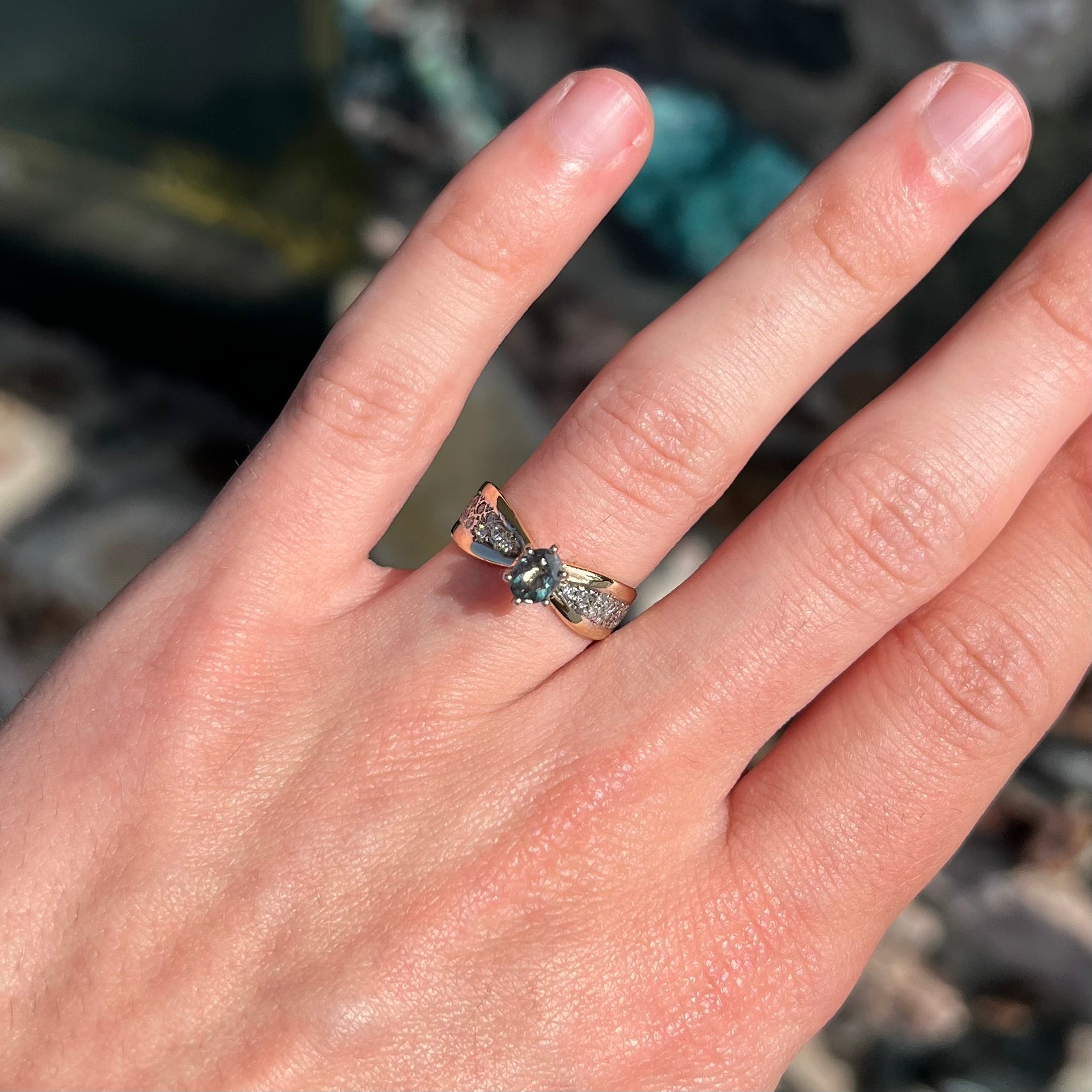 Delicate 0.74ct Natural Alexandrite Diamond Ring Burton s Burton s Gems and Opals