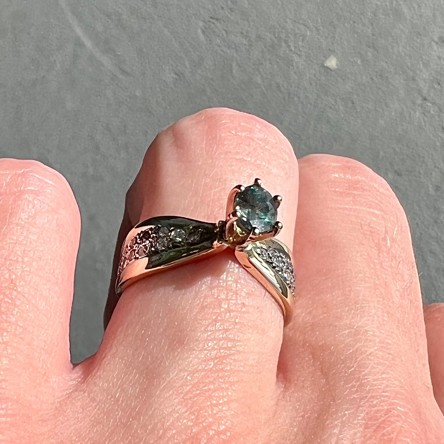 Eva Alexandrite Ring Sterling Silver Vintage Engagement Ring - Etsy