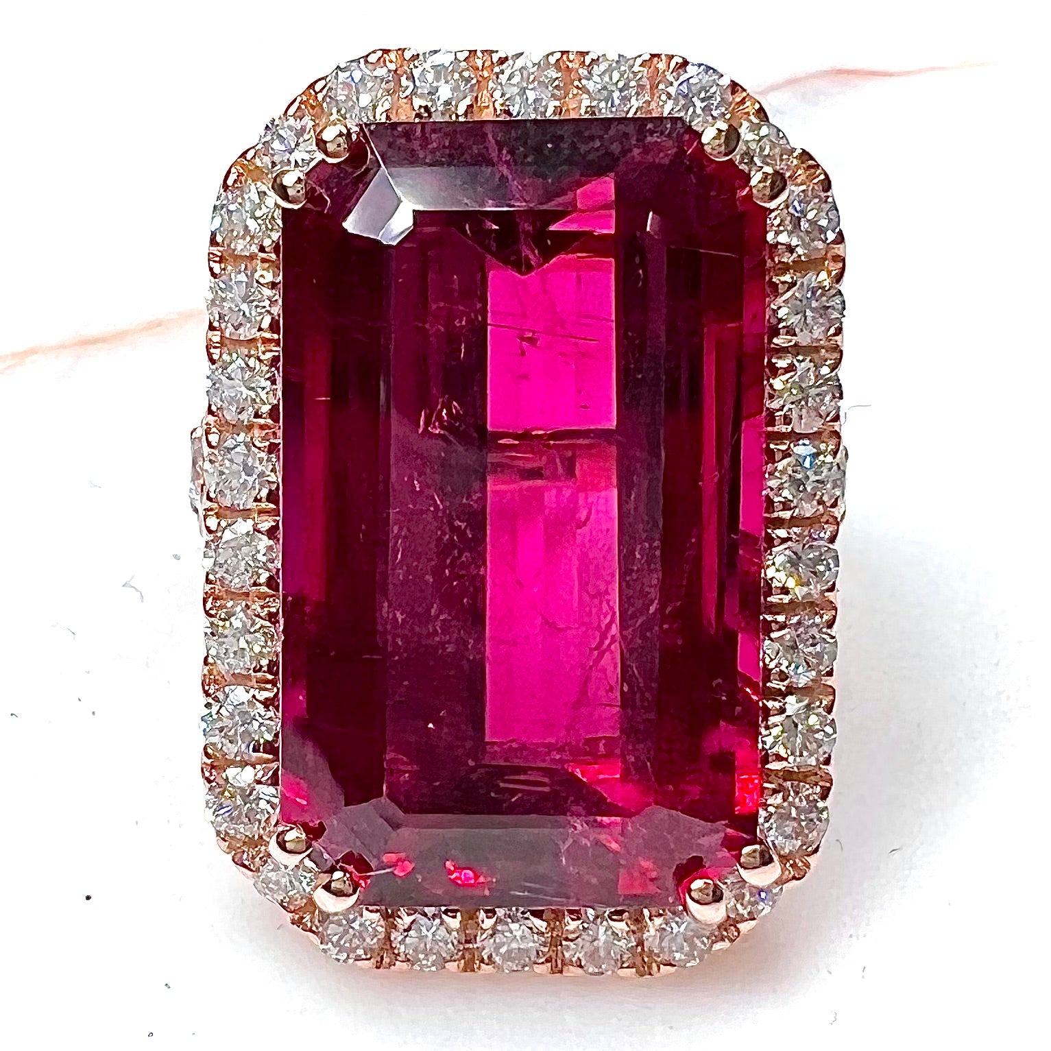 14.34ct Brazilian Rubellite Tourmaline Ring