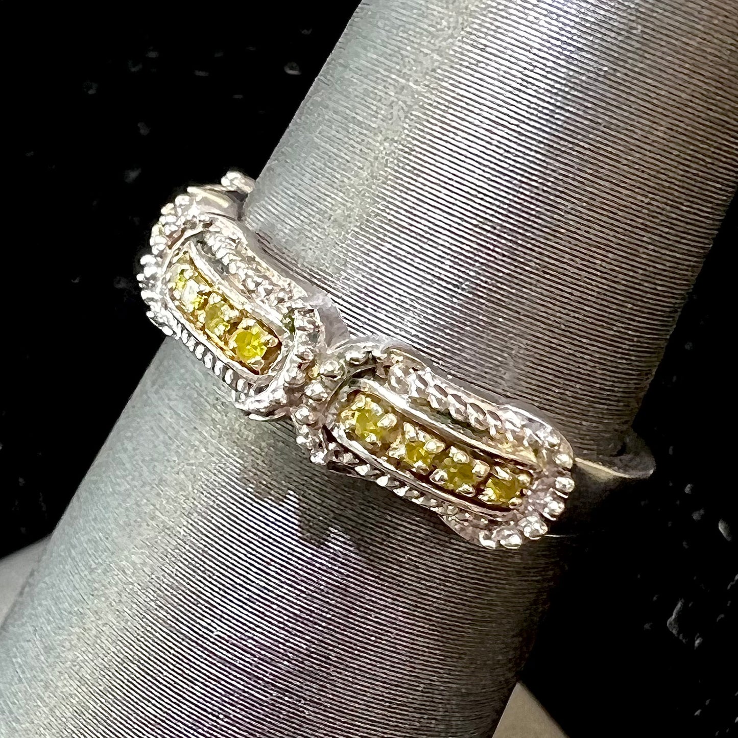 Yellow Diamond Band | Sterling Silver