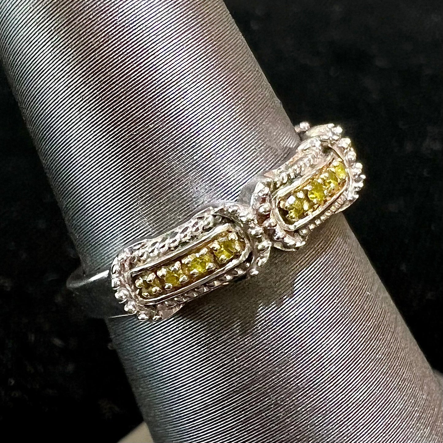 Yellow Diamond Band | Sterling Silver