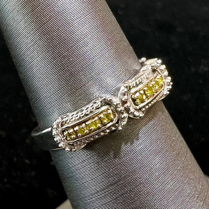 Yellow Diamond Band | Sterling Silver
