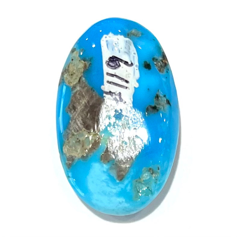 A bright blue Sleeping Beauty turquoise cabochon.