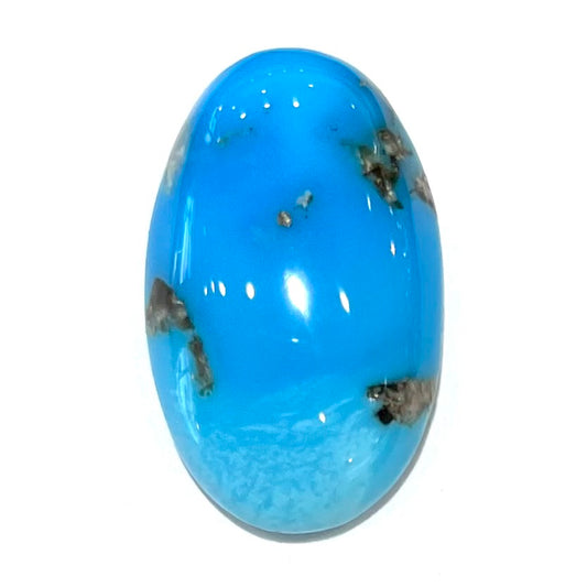 A bright blue Sleeping Beauty turquoise cabochon.