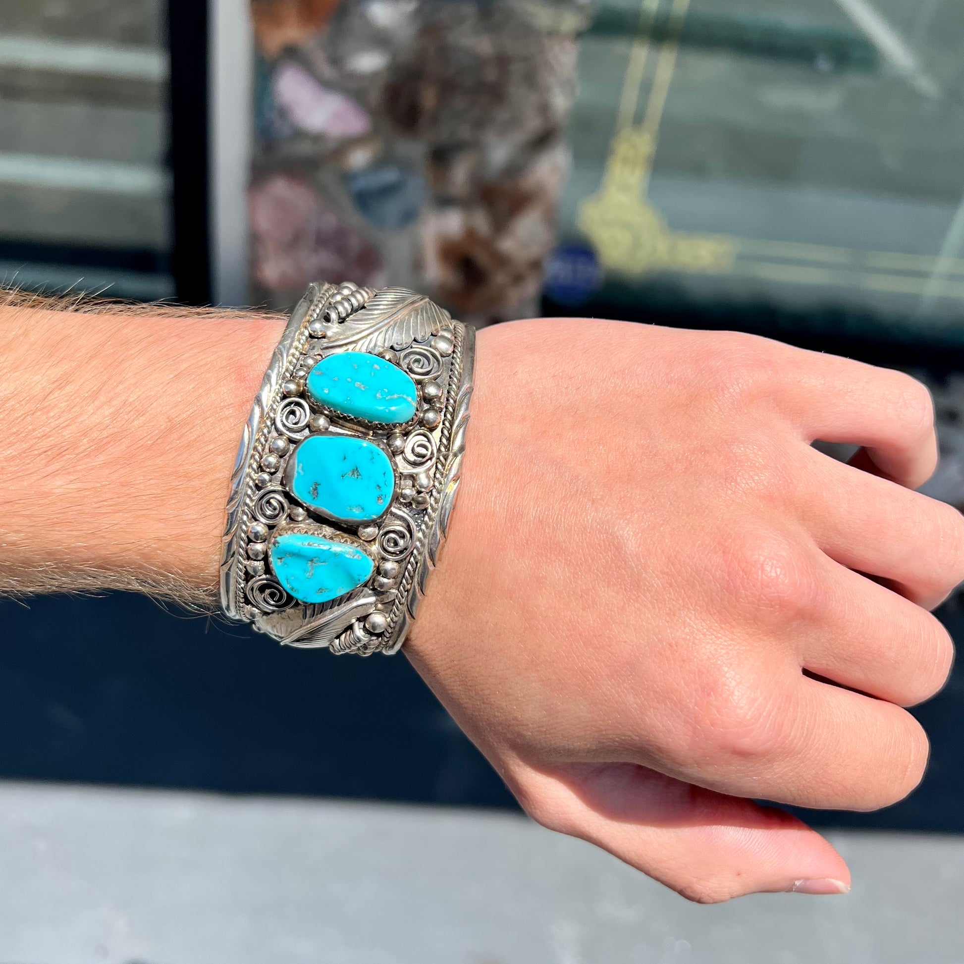 Burton's Imitation Turquoise Cuff Bracelet
