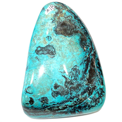 An exceptionally large, freeform shaped, polished turquoise specimen from Morenci, Arizona.