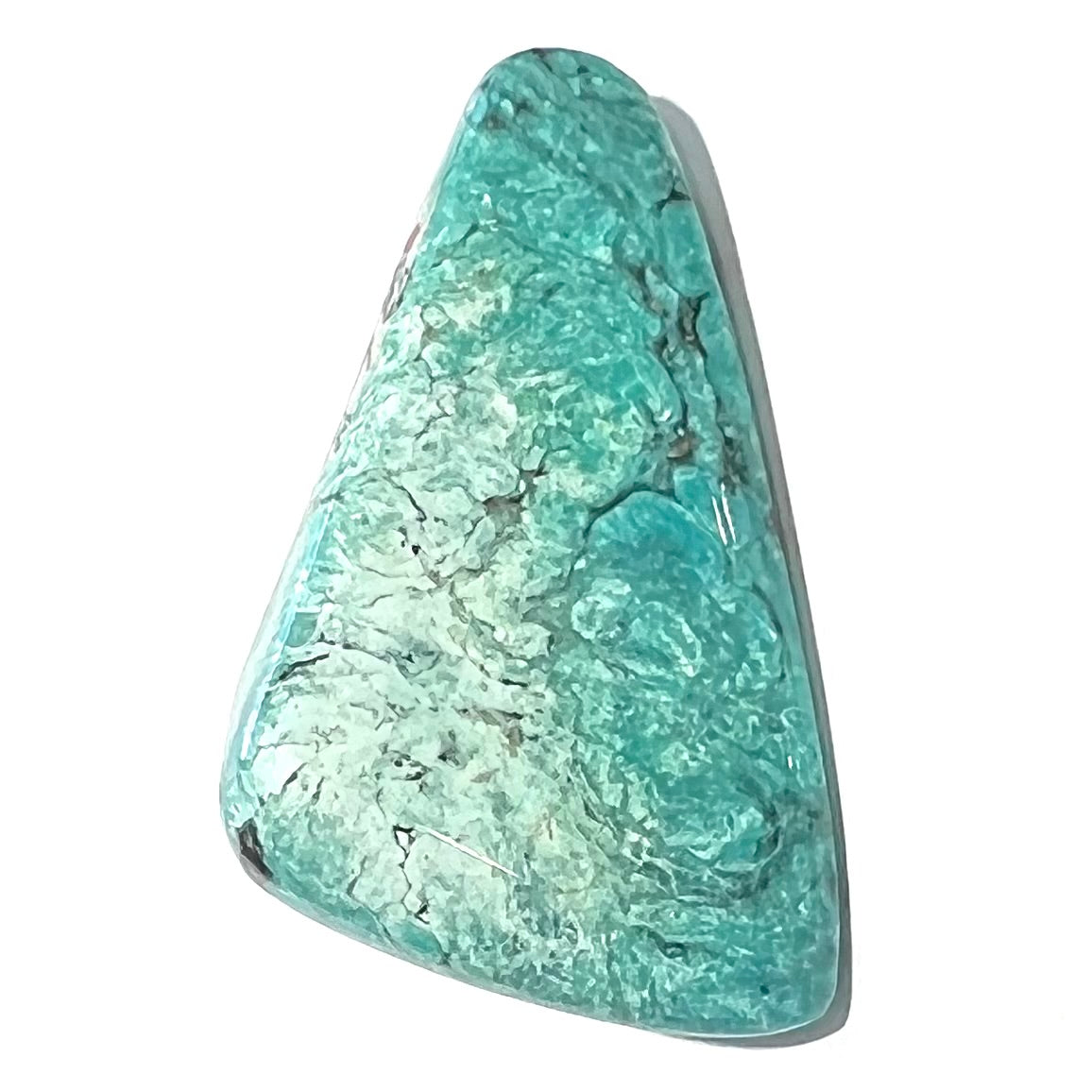 Loose polished Valley Blue turquoise stone.