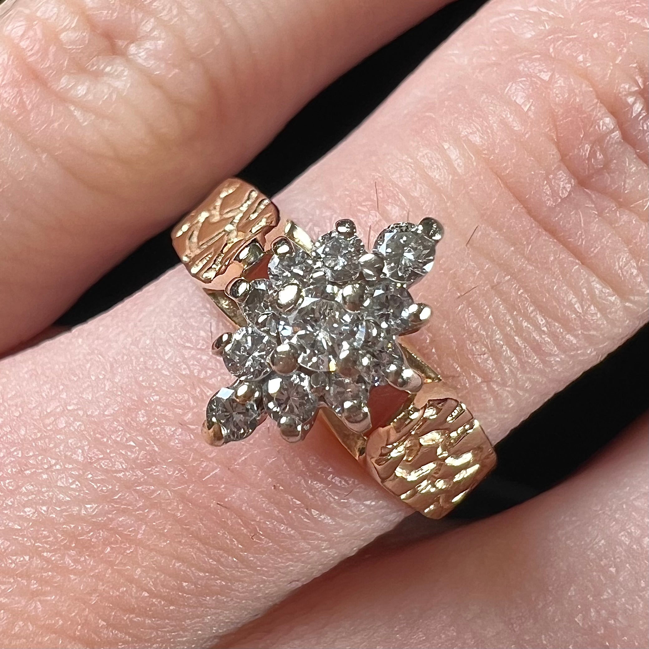 Ladies Estate 14kt Diamond Cluster Ring Burton s Burton s